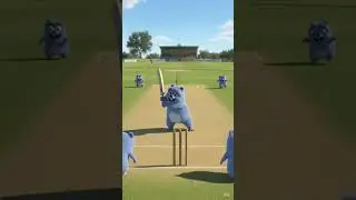 cricket play by lemmings #cricket #ai #cute #viral #aivideo #trending