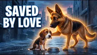 Stray Puppy Was Starving Until This German Shepherd Saved Him 💔 🥺🐾