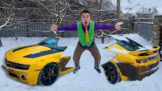 Red Man on Camaro VS Mr. Joe Wizard Has Multiplied Wheelbarrow for Racing 13+