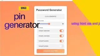 password generator  using html css and js