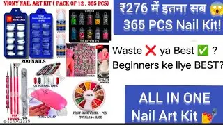 Meesho Find Nail Art Kit Honest Review & Demo 💅 ₹276 में 365 PCS Nail Art Kit 😱