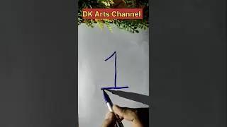 Easy Rocket Drawing With Number 1 #shorts #youtubeshorts #dkartschannel