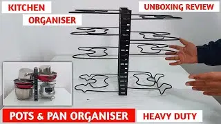 Pots and Pan Organiser Unboxing and Review | Pan & Pots Organiser For Kitchen | Pots & Pan Organiser
