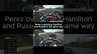 Perez overtaking both mercedes in the same corner (130R) #formula1 #f1