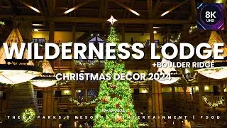 Disney's Wilderness Lodge and Boulder Ridge DVC Christmas Decorations for 2024 in 8K UHD