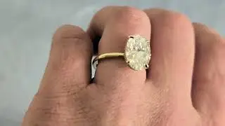 4 Carat Certified Lab Diamond Engagement Ring, 14K Solid Gold Wedding Ring, Hidden Halo Diamond Ring