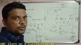 vmc slots on a Circle calculation || vmc programming tutorial || solting Program vmc #cnc #vmc #2d