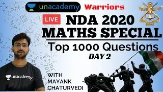 NDA 2020 Maths Special | NDA 2020 | Maths for NDA 2020 | Maths by Mayank Chaturvedi