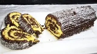 G&acirc;teau roul&eacute; au chocolat et mascarpone : dessert rapide et fondant