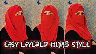 Easy layered Hijab tutorial #hijabigirl #explore #hijabtutorial #modest #hijabstyle 🧕 🎀 &hearts;️ 
