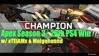 Apex Season 3 - 28th Win PS4 w/ xTEiAMx & Maigehound