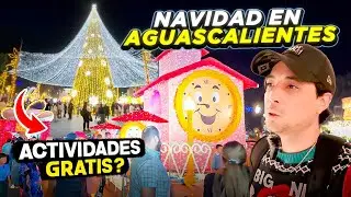 Increíble el Centro de AGUASCALIENTES en NAVIDAD!🎄Recorrido COMPLETO ✅