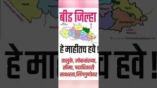 बीड जिल्हा - हे माहीतच हवे / Beed District imp information