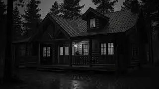 Cabin Rainstorm Ambience at Night | Heavy Rain and Thunder for Sleeping Deep
