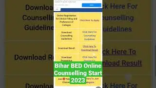 Bihar BEd Online Counselling 2023- biharcetbed-lnmu.in || How to fill Bed Counselling Online 2023