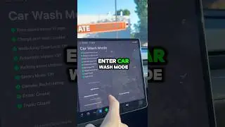Model Y Juniper: режим мойки автомобиля на автоматической мойке #teslamodely #modelyjuniper #carwash