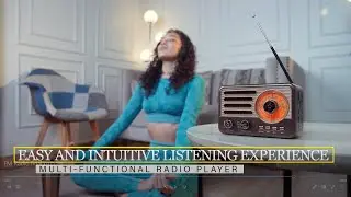 Cason FR22 Best Vintage Fm Radio for Home with Bluetooth Speaker,Retro Radio with Transistor Knob
