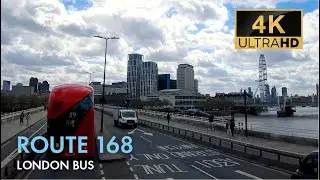 London Bus Ride, Route 168, Double Decker, 4K Virtual Tour
