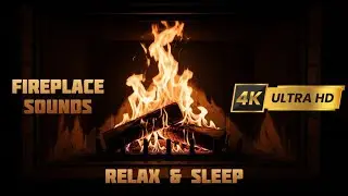 1 Hour Fireplace Fire Sounds for Deep Sleep, Relaxation & Meditation | 4K