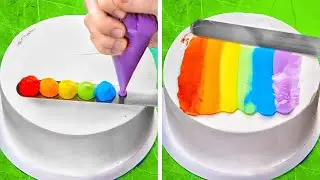 Befriedigende Regenbogen-Dessert- und Kuchen-Hacks 🌈🍰 Einfache Kuchenrezepte und Dekorationstipps