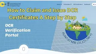 Create a DCR Certificate Step by Step | How to Claim and Issue DCR Certificates A Step by Step