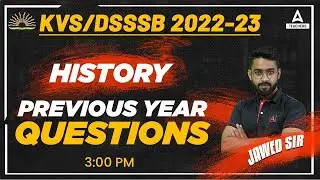 KVS/DSSSB 2022-23 | KVS PGT History Previous Year Question Paper | By Jawed Sir