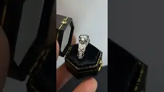 Round Moissanite Celtic Lattice Engagement Ring.