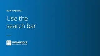 How to use the fast search bar - Wavestore