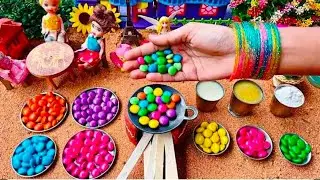 Miniature Rainbow Button Chocolate Dosa 🌈 | Gems Chocolate Dosa Recipe | Chocolate Dosa|Dosa Recipe 