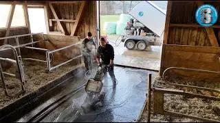 Stallbodensanierung mit H&ouml;chstdruckwasserstrahl und 3&rsquo;000 bar 🇨🇭 Strahltec 🇨🇭