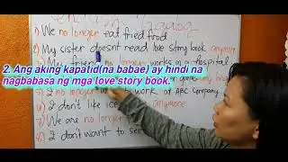 English-Tagalog Translation Using Anymore, Any Longer, and No Longer