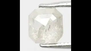 Natural Fancy Misty White Color 1.15 CT Asscher Cut Diamond - Ideal for Jewelry Making