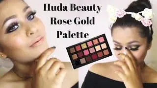 Huda Beauty Rose Gold Palette | Black & Gold Eye Makup | Girlymoon__ | 10