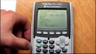 Quadratic Formula Program TI 84 Walkthrough + Code!