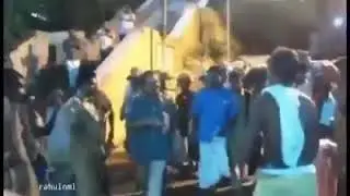 SPB in Sabarimala falling on feet of dolly men