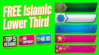 Free Islamic Lower Third Template | Islamic VideoEditing Graphics | Free Islamic Video Background
