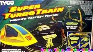 Super Turbo Train Worlds Fastest Train Tyco Commercial Retro Toys and Cartoons