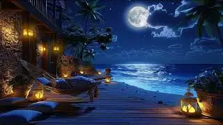 Gentle Ocean Waves, Soft Piano & Night Insects 🌊🎹 Nature Sounds for Deep Sleep & Relaxation