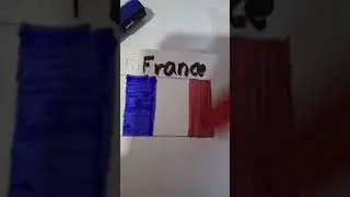 drawing the france flag #france #flag #French #art #artist #posca #viralshorts2023