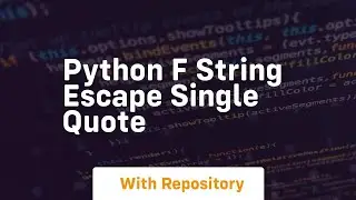 python f string escape single quote