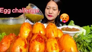 Spicy 🔥Boiled Eggs challange Mukbang  Yeti dherai khana dakinxa hota ta?🥵