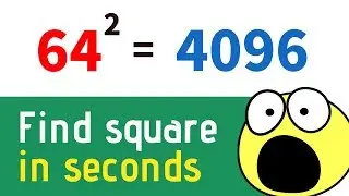 Fast Calculation Trick - Find square of any 2 digit number in seconds !