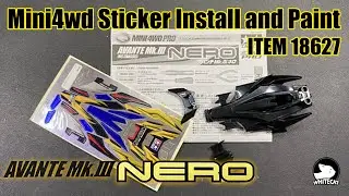 Mini4wd Sticker Install and Paint Avante MK III Nero ITEM 18627
