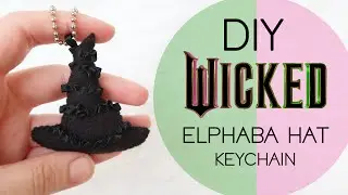 DIY ELPHABA HAT Keychain 💚🩷 WICKED-inspired DIY Part 1/3