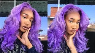 Watch me SLAY this lavender lace front wig