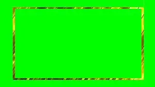 Greenscreen Gold Video Border Motion/No copyrights