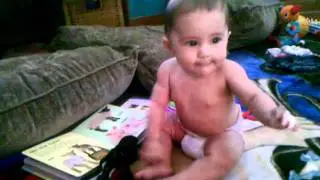 Happy 6 months! partying with the twins.