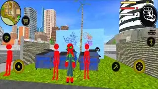 Amazing Spider Stickman Rope Hero Android Gameplay