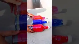 Red Vs Blue Color glass Bottles Asmr! Crushing Crunchy & Soft things #shorts #asmr #satisfying