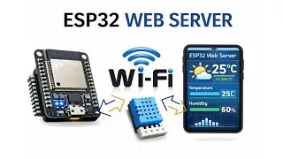 esp32 web server tutorial | esp32 web server dht sensor | esp32 weather station dht sensor #arduino